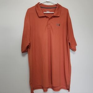 Under Armour Heat Gear Burnt Orange Golf Polo Mens XXL